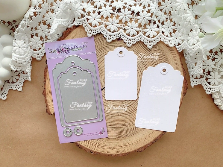 Нож для вырубки FantasyScrap «Теги с фигурным верхом», Fd-1755