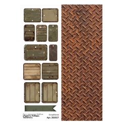 Лист с картинками 10х30 см "Радость Победы. Таблички" (ScrapMania)