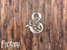 Чипборд Fantasy «Цифра 8 с букетом лилий 2591» размер 5,8*6,6 см