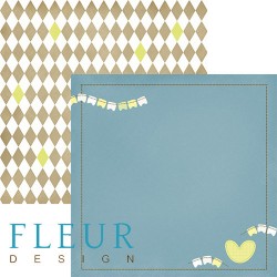 Двусторонний лист бумаги Fleur Design Я расту "Ромбы", размер 30,5х30,5 см, 190 гр/м2