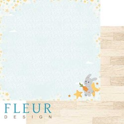 Double-sided sheet of Fleur Design paper In the clouds 