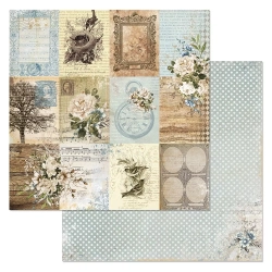 Двусторонний лист "Эхо прошлого. Карточки", размер 30*30 см, 180гр (ScrapMania)