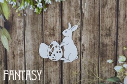 Чипборд Fantasy «Пасхальный кролик 2423» размер 7*6,5 см