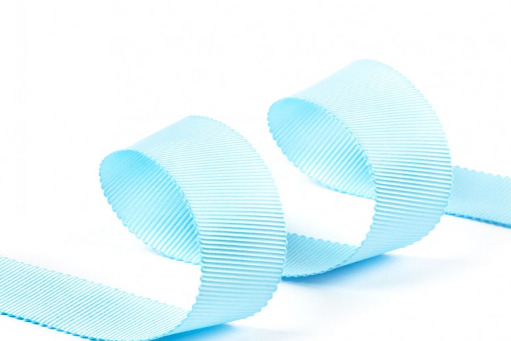 Reps tape with a serrated edge Petersham "Blue", width 2.5 cm, length 1 m