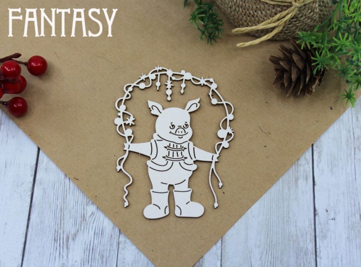 Чипборд Fantasy "Свинка 670" размер 7.5*5.5 см