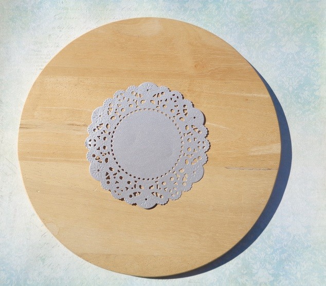 Вырубка салфетка серая дизайнерская перламутровая 125 гр.