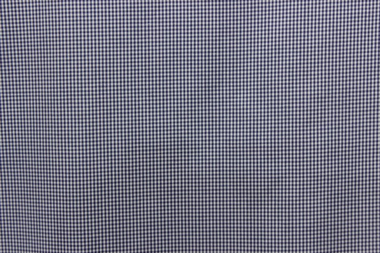 Ткань полиэстер "Бело-синяя клетка" размер 50х50 см