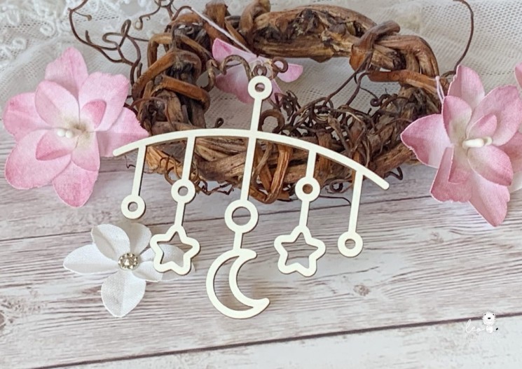 Chipboard LeoMammy "Garland", size 6, 4x5, 6 cm