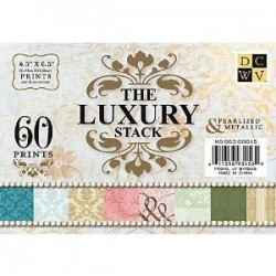 1/3 Набора двусторонней бумаги DCWV "The Luxury Stack" 20 листов, размер 11,4х16,5 см