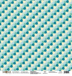Односторонний лист бумаги MonaDesign Маленькая русалочка "Подводная чехарда", размер 30,5х30,5 см, 190 гр/м2