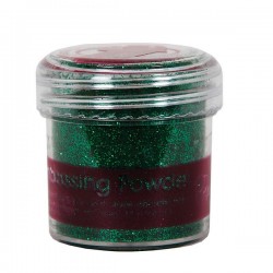 PAPERMANIA embossing powder, green with sequins, 30 ml