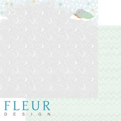 Двусторонний лист бумаги Fleur Design В облаках "Звёздная ночь", размер 30,5х30,5 см, 190 гр/м2