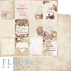 Double-sided sheet of paper Fleur Design Be Mine 