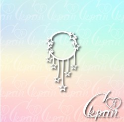 Чипборд LeoMammy "Звездочки на кружке", размер 4,7х8,2 см