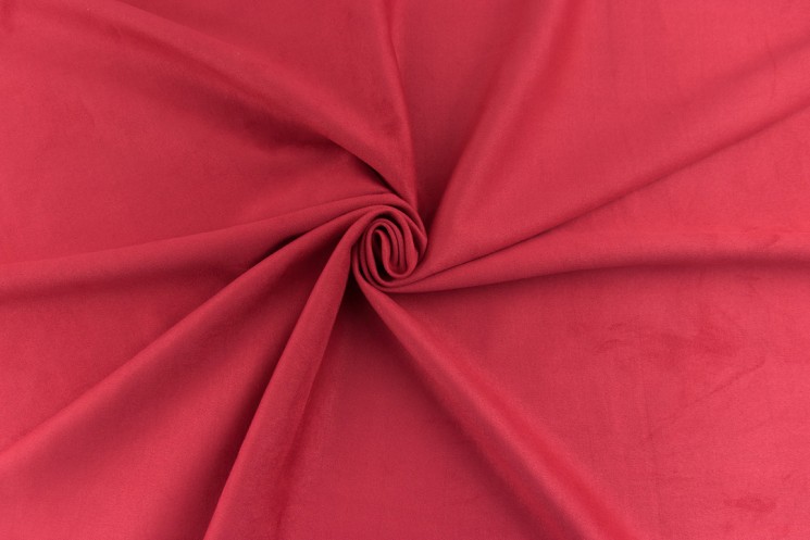 Односторонняя замша на меланжевом трикотаже "Красная", размер 33х70 см