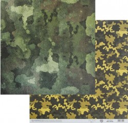 Двусторонний лист бумаги АртУзор "Военная", размер 30,5х32 см, 180 гр/м2