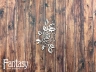 Чипборд Fantasy «Розочка с листьями 2594» размер 5,1*7,3 см