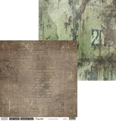 Двусторонний лист бумаги Scrapodelie Фоновая. Текстуры "Лист 7", размер 30,5х30,5см, 190 гр/м2