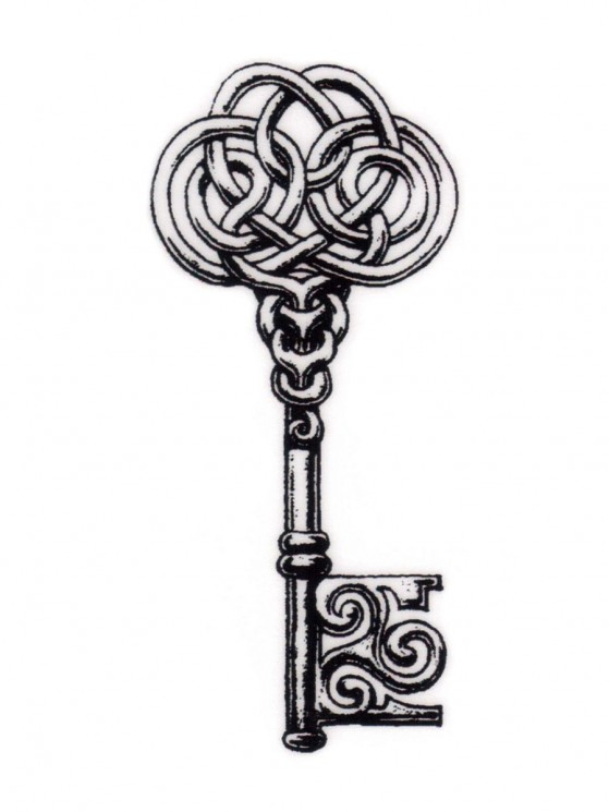 DEER RED "Celtic Key" rubber stamp, size 3. 1X8. 1 cm