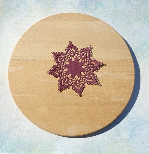 Вырубка салфетка " Славянский базар" коричневая бумага эфалин 120 гр. 