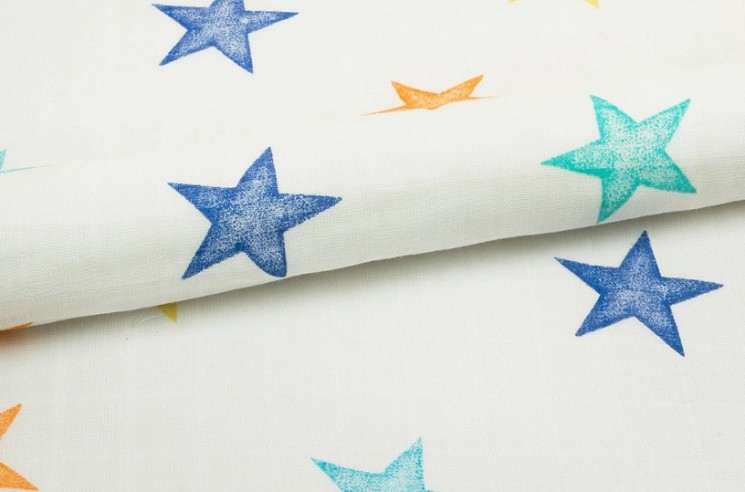 Muslin fabric "Stars" 105 g /sq. m. size 50x60 cm