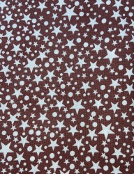 Отрез ткани "Коричневые звезды и круги (Америка)", хлопок, размер 50Х100 см