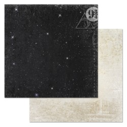 Двусторонний лист бумаги ScrapMania "Волшебник. Ночные знаки", размер 30х30 см, 180 гр/м2
