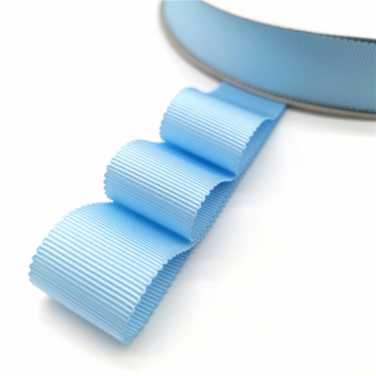 Reps tape with a serrated edge Petersham "Blue", width 3.8 cm, length 1 m