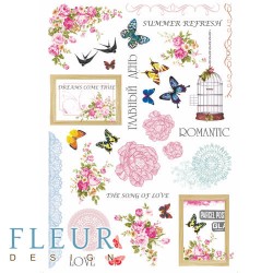 Sheet with pictures for cutting out Fleur Design 