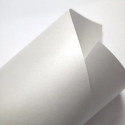 Дизайнерская бумага Белое шампанское, металлик, А4, плотность 290 гр/м2