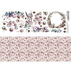 Двусторонний лист с картинками "Танцы ветра. Хлопок", 10х30 см, 180 гр/м2