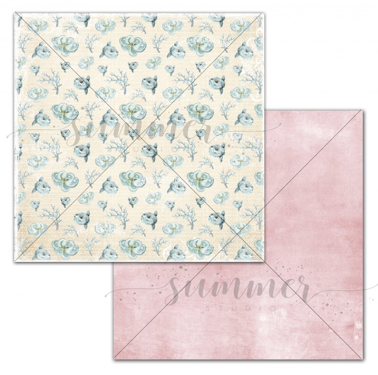 Double-sided sheet of paper Summer Studio Dreams come true "Lagoon" size 30.5*30.5 cm, 190gr