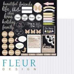 Double-sided sheet of paper Fleur Design Moments 