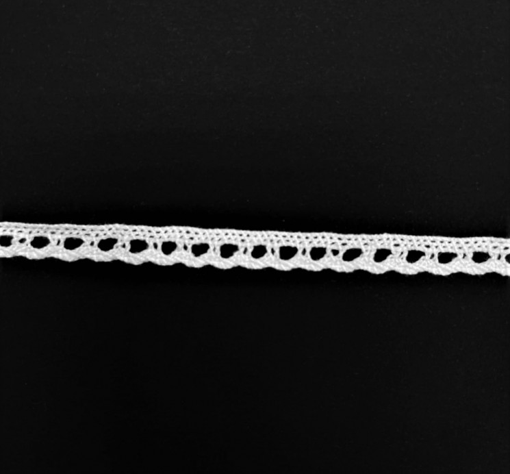 Lace ribbon "White 21", width 6 mm, length 90 cm