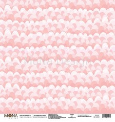 Односторонний лист бумаги MonaDesign Маленькая русалочка "Наперегонки до заката", размер 30,5х30,5 см, 190 гр/м2
