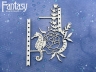 Чипборд Fantasy «Теплое море (Морская композиция с коньком) 2913» размер 7,9*11 см