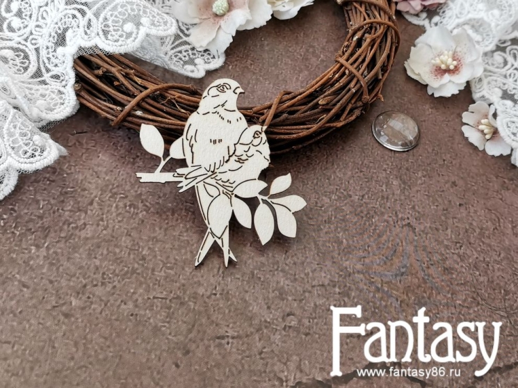 Чипборд Fantasy "Птички 3674", размер 6,5*5,7 см