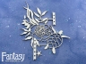 Чипборд Fantasy «Теплое море (Морская композиция с черепашкой) 2914» размер 10,8*13,2 см