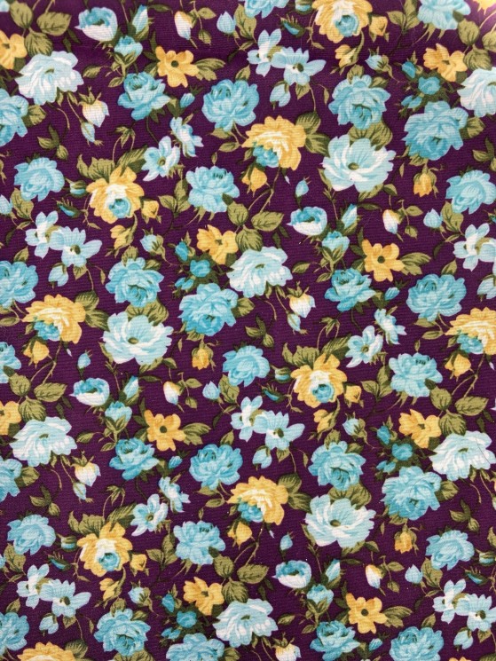 Отрез ткани "Ночь в саду", полиэстер, размер 50Х50 см