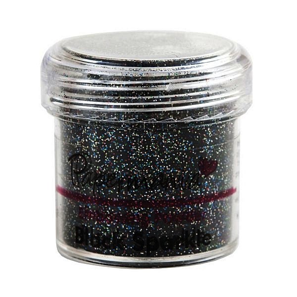 PAPERMANIA embossing powder, black with sequins, 30 ml