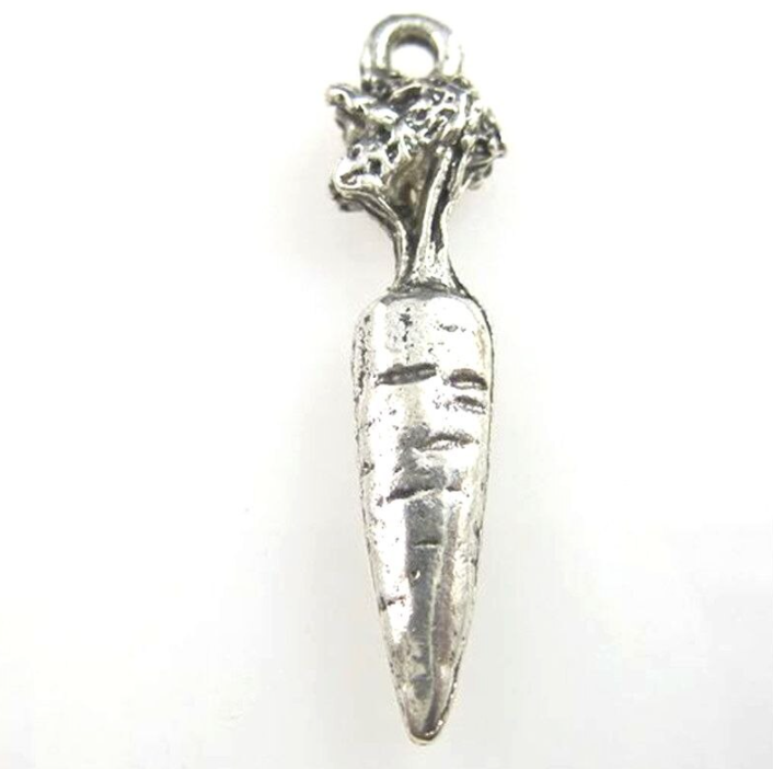 Silver "Carrot" pendant, 3 cm, 1 piece 