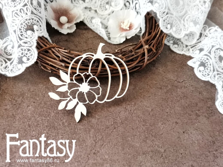 Чипборд Fantasy "Тыква  3506", размер 6,5*6,5  см 