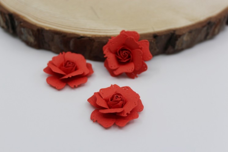 Rose "Red" size 3 cm 1 pc