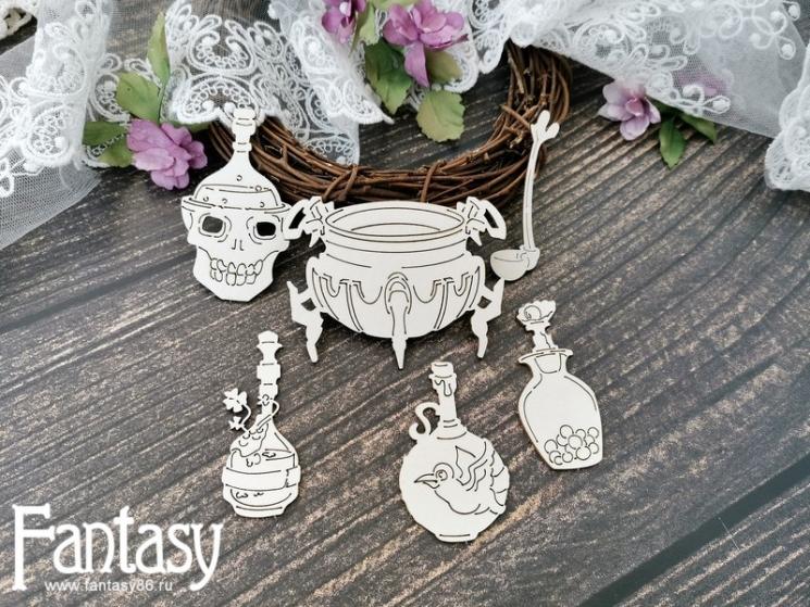 Чипборд Fantasy "Магия 3754" размер от 2,5*6 см до 6*8 см