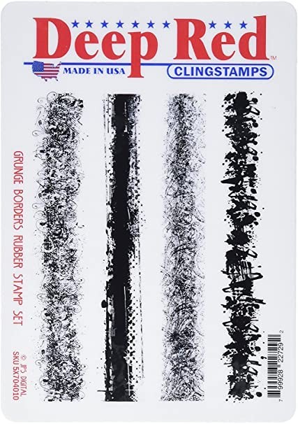 Резиновый штамп DEER RED "Grunge Borders", размер 10,8Х13,8 см