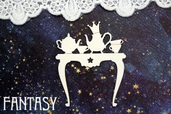 Чипборд Fantasy "Чайный столик 1458" размер 6,7*8 см