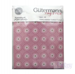 Gutermann fabric collection 'Portofino' 48x50 cm, 100% cotton, color light pink, Germany 