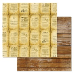 Двусторонний лист бумаги ScrapMania "Волшебник. Тайные знания", размер 30х30 см, 180 гр/м2