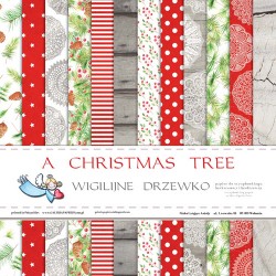 1\2 Набора двусторонней бумаги Galeria papieru "A Christmas Tree. Рождественская ёлка" 6 листов, размер 30х30 см, 200 гр/м2