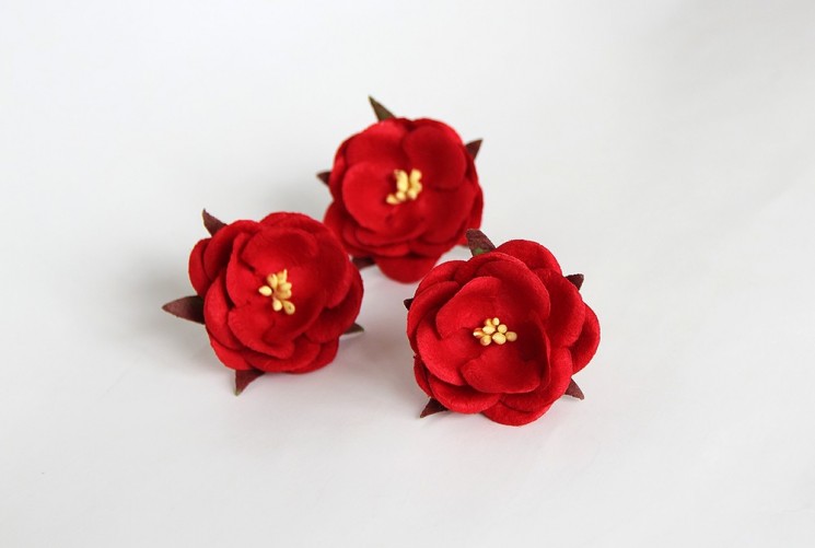Wild rose "Red" size 4.5 cm 1 piece